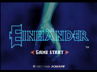 Einhander title screen for Playstation
